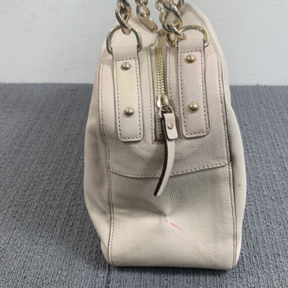 Kate Spade Chain Strap Satchel Shoulder Bag Purse Cream Leather PXRU2671-S363 - Picture 9 of 17